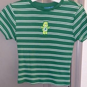 NWOT Ribbed Care Bears Crop Baby Tee. Size XS.